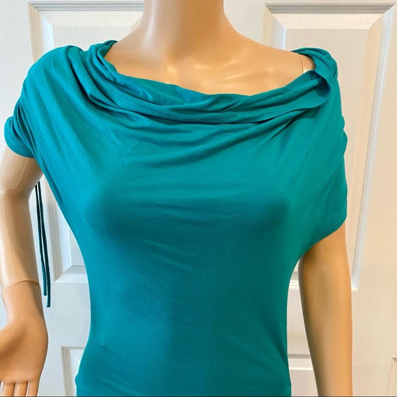 CATHERINE MALANDRINO SZ S ROUCHED SIDE TIE DRESS - Picture 2 of 11